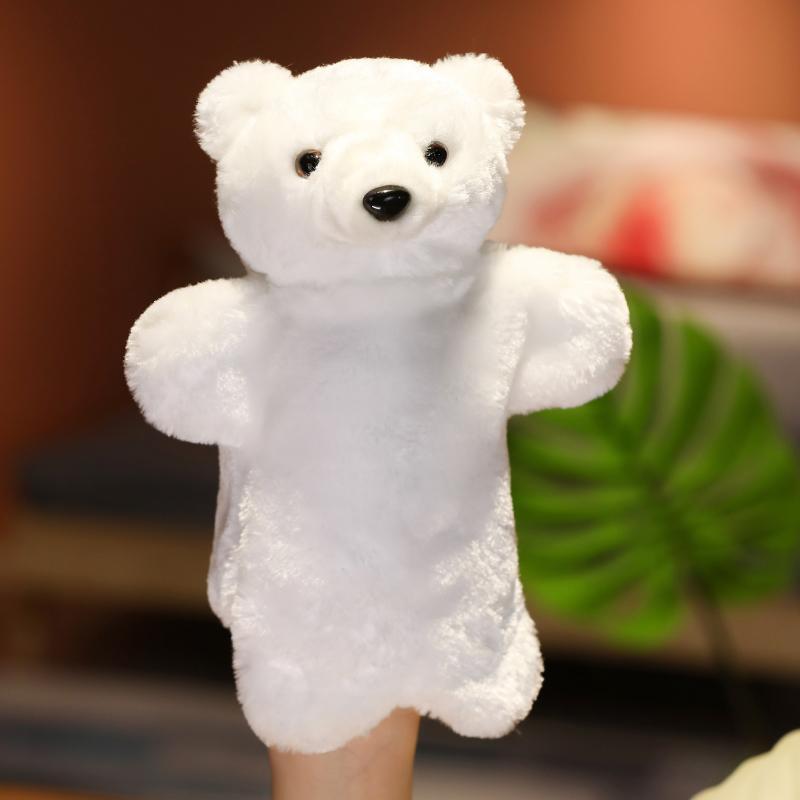 28m Cartoon Animal Plush Hand Puppet Kawaii Rabbit Cat Pig Tortoise Frog Owl Dog Monkey Plushie Interactive Story Prop Gift