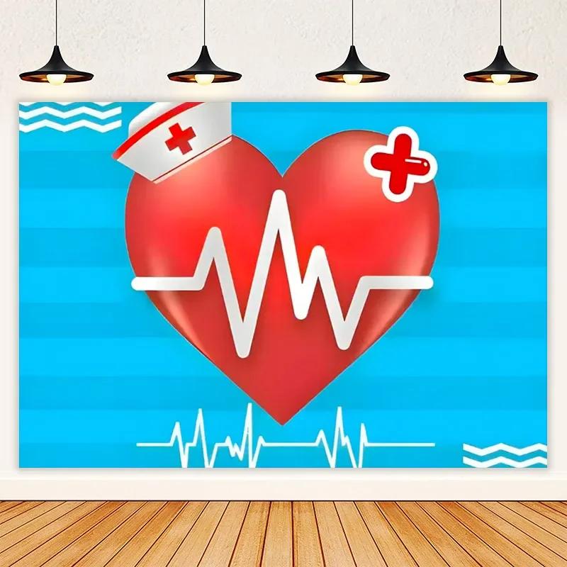 Nurse Appreciation Week D Backdrop Medical Photography Background Seasonal Holiday Backdrop for Indoor Outdoor Hospital Doctor
