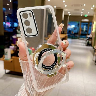 Transparente Telefonhülle für Oppo Reno 12 12pro Reno12 Pro 5g 11F 11 10 8 Pro Plus 8T Magnetischer Ständerhalter Kameraschutz Stoßfeste Softcover