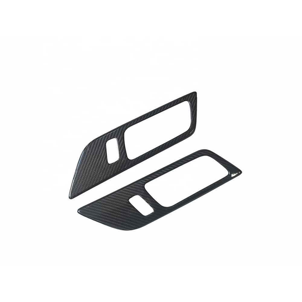 Real Dry Carbon Interior Kits Door Handle Cover Panel No Memory Seat Version for Mustang 15-17