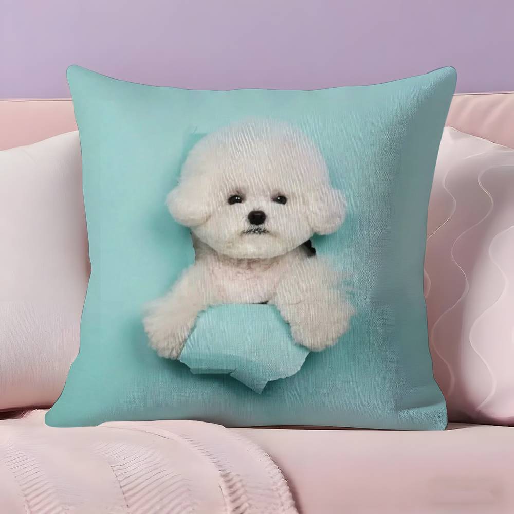 Cute Naughty Cute Cats Dogs Pillow Case  Ultra Soft Skin Friendly Fabric Cloud Like Comfort & Concealed Zipper