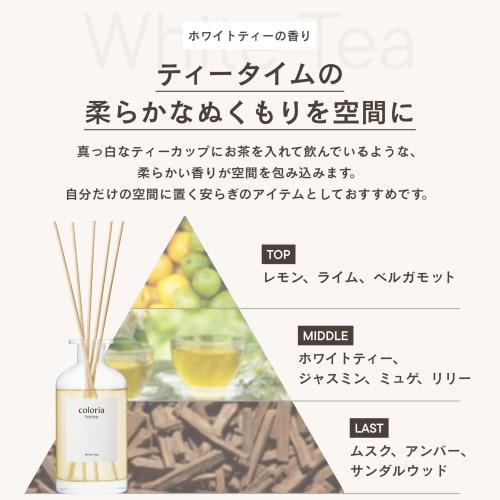 [90% of Fragrance Lovers Will Be Pleased] Coloria Home Room Fragrance, 180ml (approximately 2.5-month Supply), Featuring a Refreshing White Tea Scent.