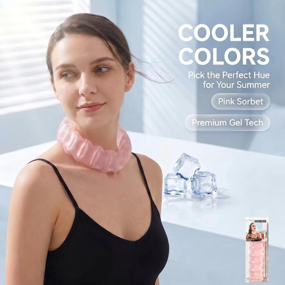 PCM Polymer Neck Cooling Tube Reusable Cooling Neck Collar Portable Ice Neck Cooler Indoor Outdoor