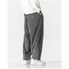 Mens Corduroy Loose Straight Chinese Style Big Size Casual Harem Long Pants