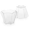 96Pcs Disposable Plastic Dessert Cups, 70ml Transparent Flower Petal Mousse Cups