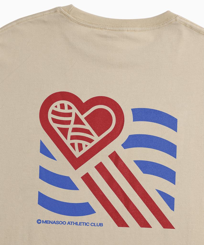 Minasu Wave Hearttrack Graphic T Shirt_Oatmeal