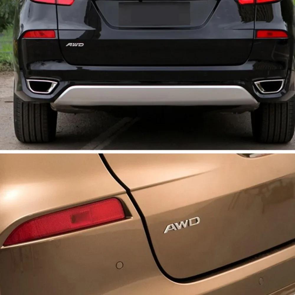 Metal AWD Logo Car Rear Trunk Emblem Sticker for Honda Civic Odyssey Vezel Accord Body Badge Decal Exterior Accessories