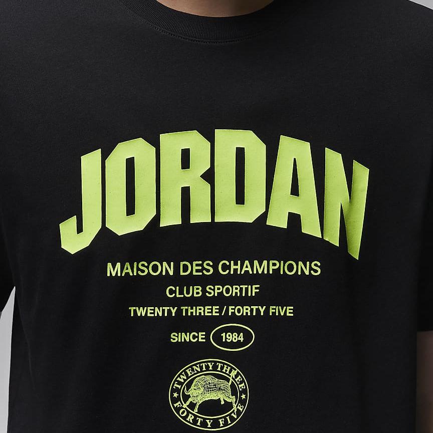 Jordan Sport Dri-FIT Logo Print Quick-Dry Comfortable Short Sleeve T-Shirt Men Tops Black FZ1926010