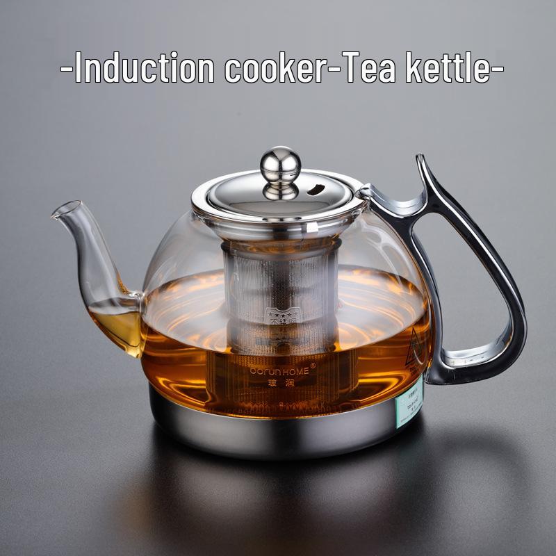 Heat-Resistant Glass Teapot: Induction Cooktop-Ready Kettle for Boiling Water and Brewing Tea