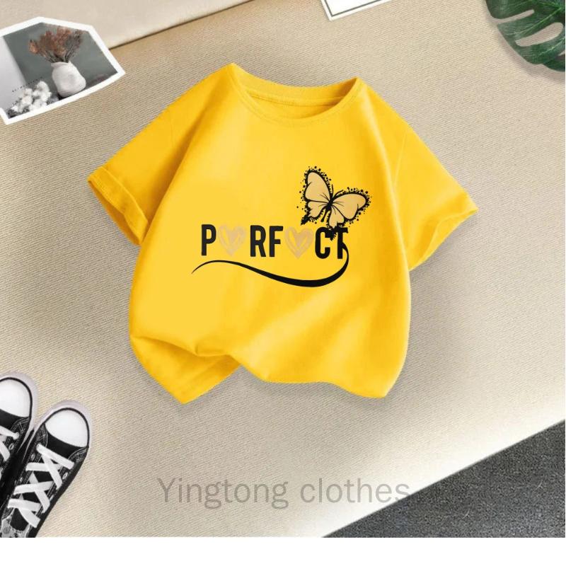 Girls T-shirt Short-sleeved Bottoming Shirt New Summer Fashion Children's Half-sleeved Top Children's Clothing Cotton