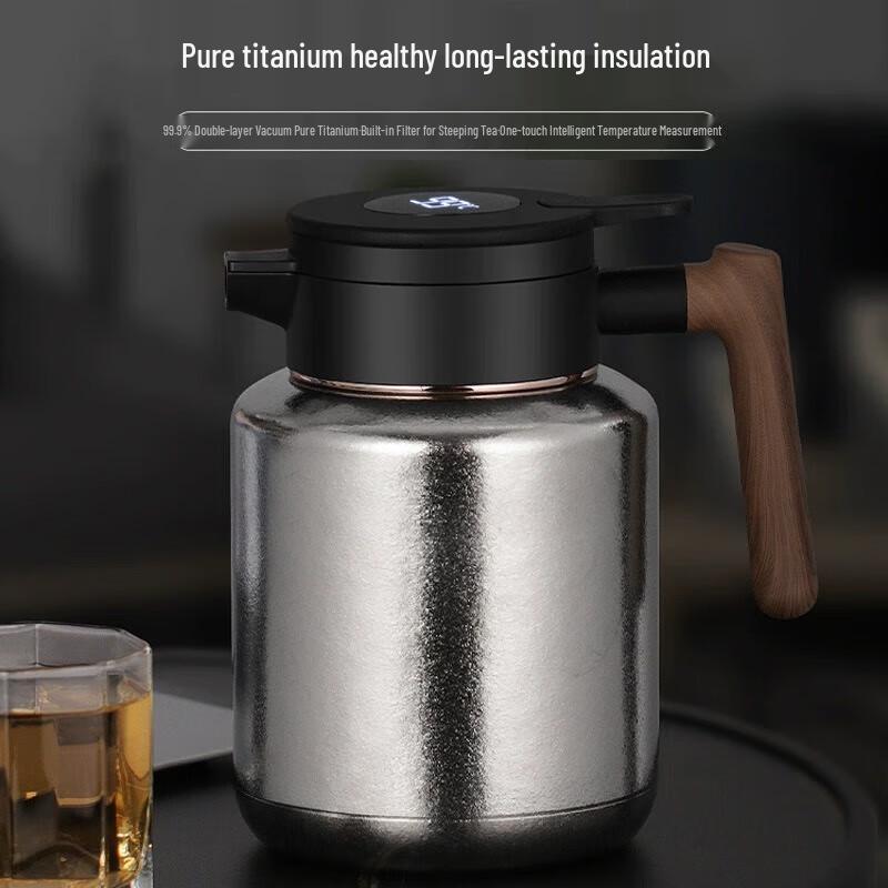 XIMX Pure Titanium Double-Layer Vacuum Insulated Desktop Pot