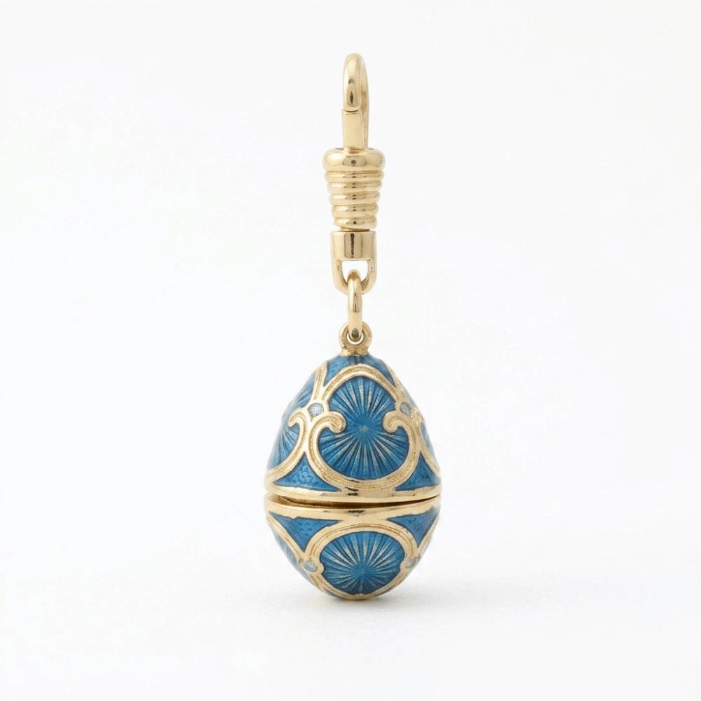 Egg Shaped Enamel Egg Pendant Copper Material Vintage Egg Necklace Zodiac Locket Necklace Women