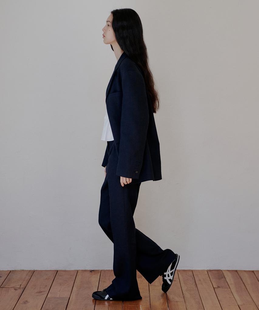 Nuakle (W) Linen Jacket_Navy