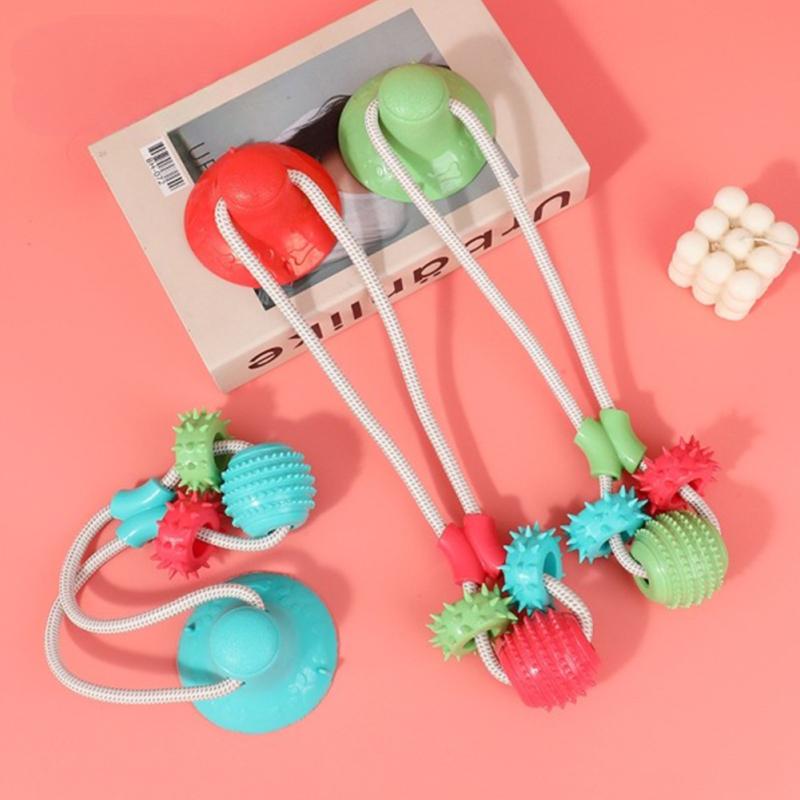 

Присоска для домашних животных Эластичная веревка Игрушка Износостойкая Устойчивая к укусам Чистка зубов Жевательные игрушки Товары для животных