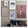 Ar Abstract Posters and Prints Surreal Style Print Pictures Bedroom Decoration for Home Creative Wine Bottle Racket Wall
