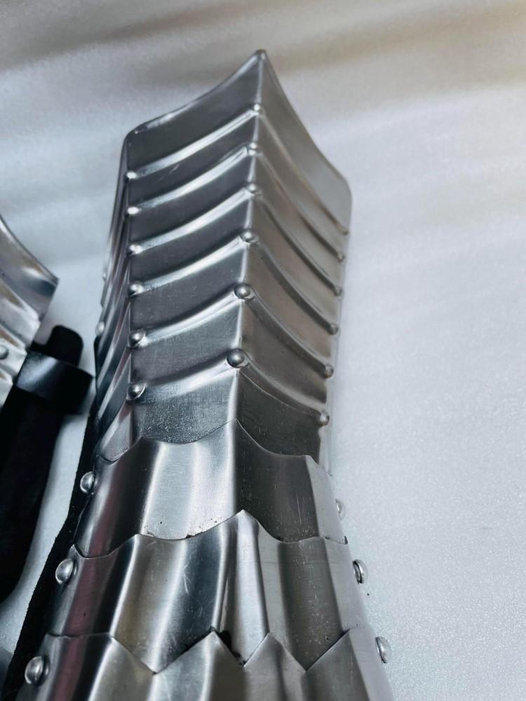 Šarvai Viduramžių Plieninės Pirštinės Vėlyvosios Gotikos Riterio Pirštinės