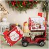 Charming Red Christmas Mailbox Decorative Metal Gift Box For Festive Candy Storage
