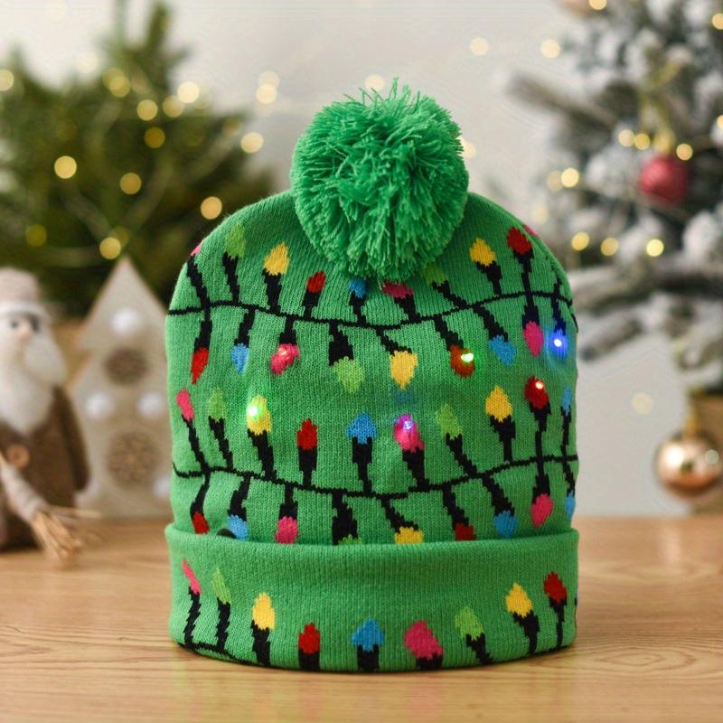 High qualityChristmas Theme Hat With A Pom-pom, Decorated With Patterns, For Winter Use, Suitable As A Christmas Gift; One