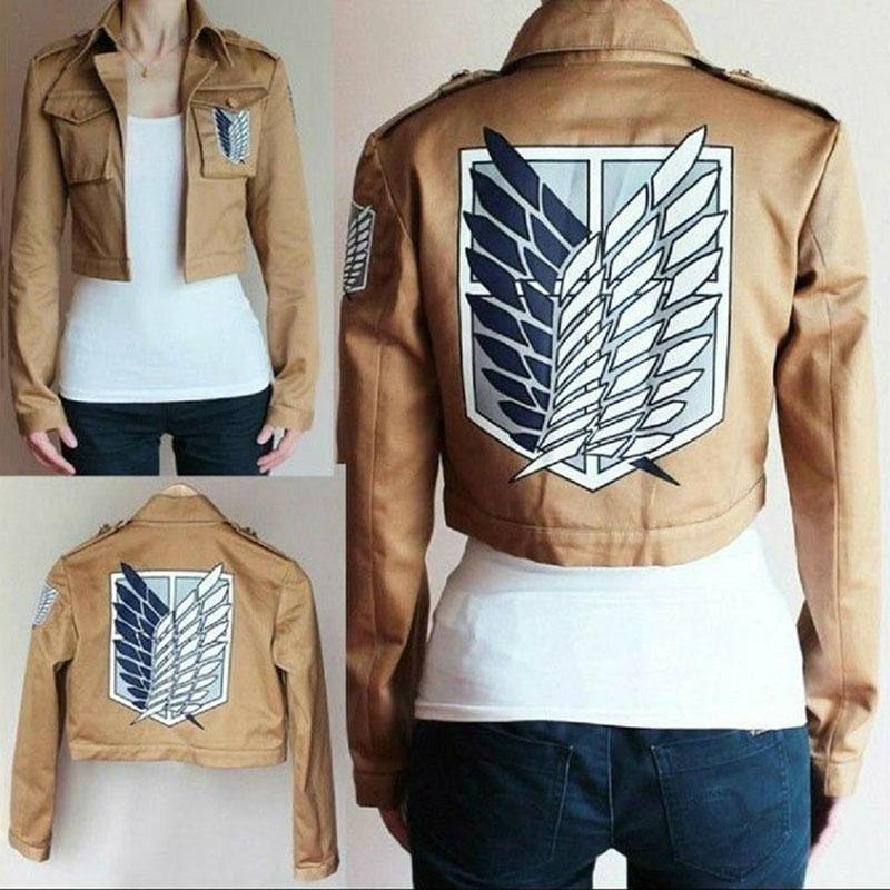 On Titan Attack Shingeki No Kyojin Scouting Cosplay Coat Jacket Eren Jage