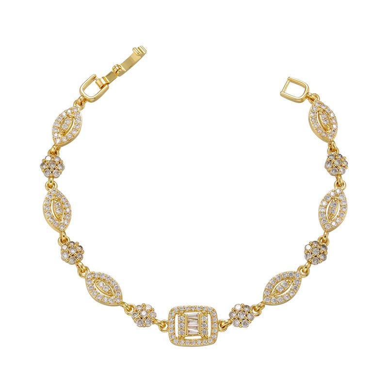 Mikro-Inlay Zirkon Armband, Wind Voll Diamant Armband, Schmetterling Liebe Weizenähre Geometrisches Muster Armband Vl167