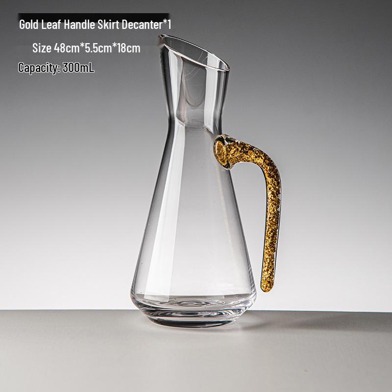 Gold Foil Shot Glass Set – Crystal White Wine Cups, Customizable with Logo