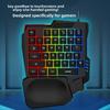 One-handed Keyboard Colorful Mechanical 35 Keys with Mobile Phone Throne PUBG Handle Mobile Game Chicken Eating Artifact