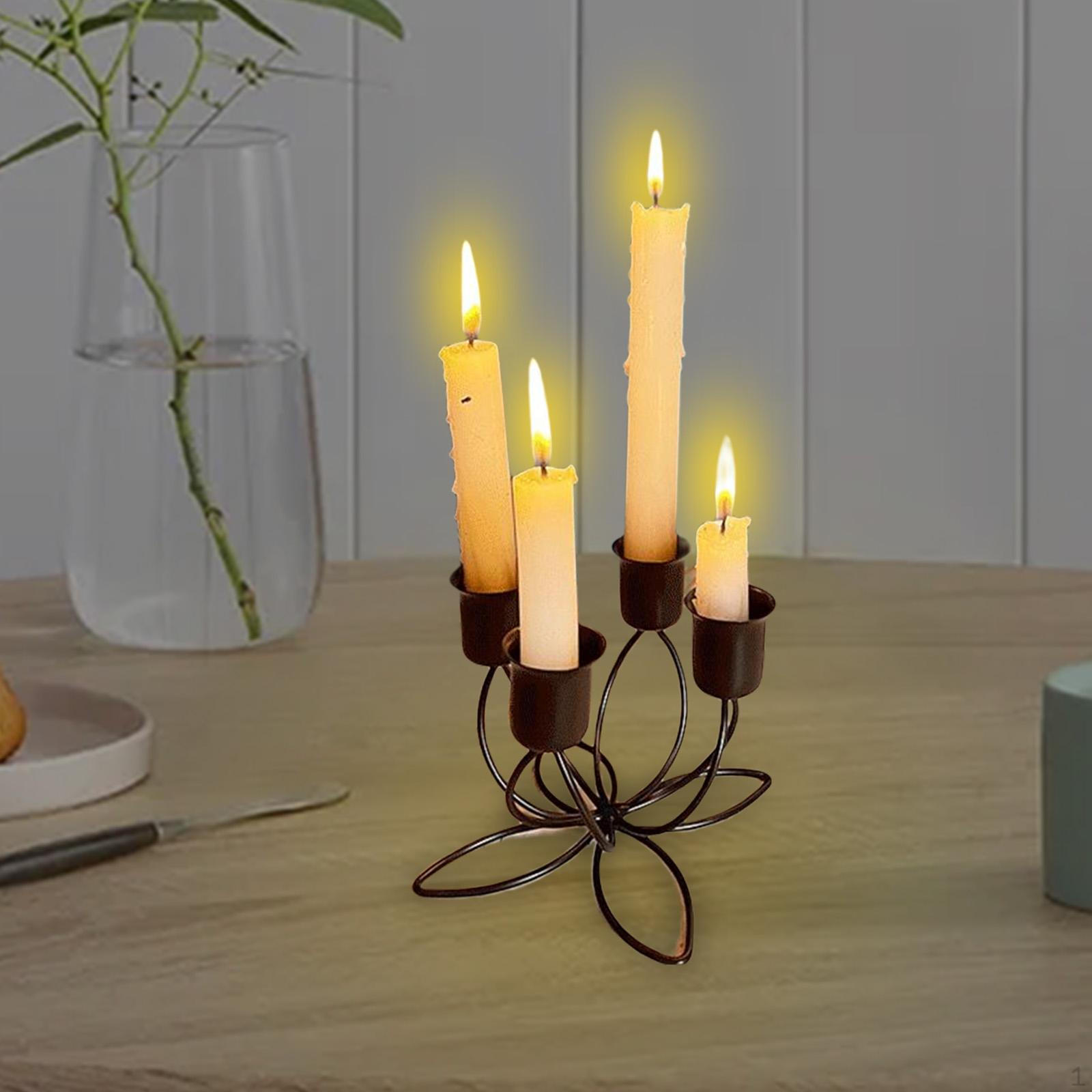 

Тримач Орнаменти Підсвічник для весільного чаювання Легкі вечірки Обідній стіл 4 heads black