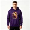 Men's Anime Flame Character Print Pullover Hoodie Casual Long Sleeve Graphic Sweatshirt for Daily Wear