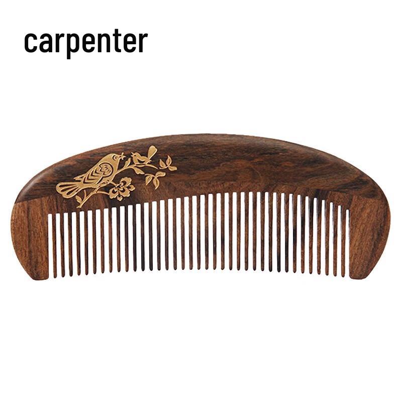 Tan Mujiang Hand-Painted Wooden Massage Comb