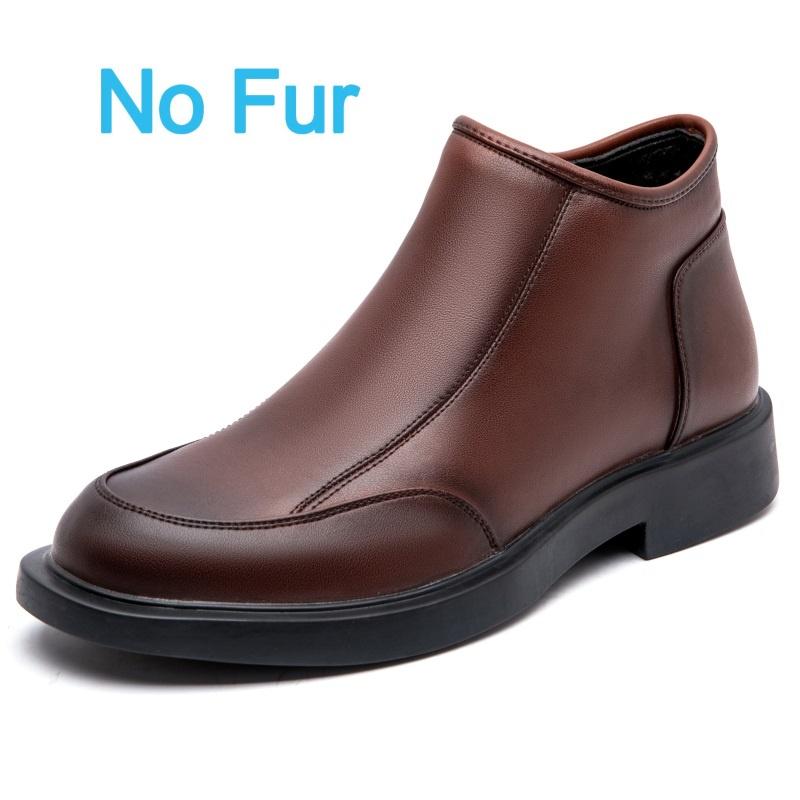 Fashion 2024 New Casual Leather Boots Classic Trendy Versatile Comfort Footwear High Top Business Shoes British Style Casual Short Boots