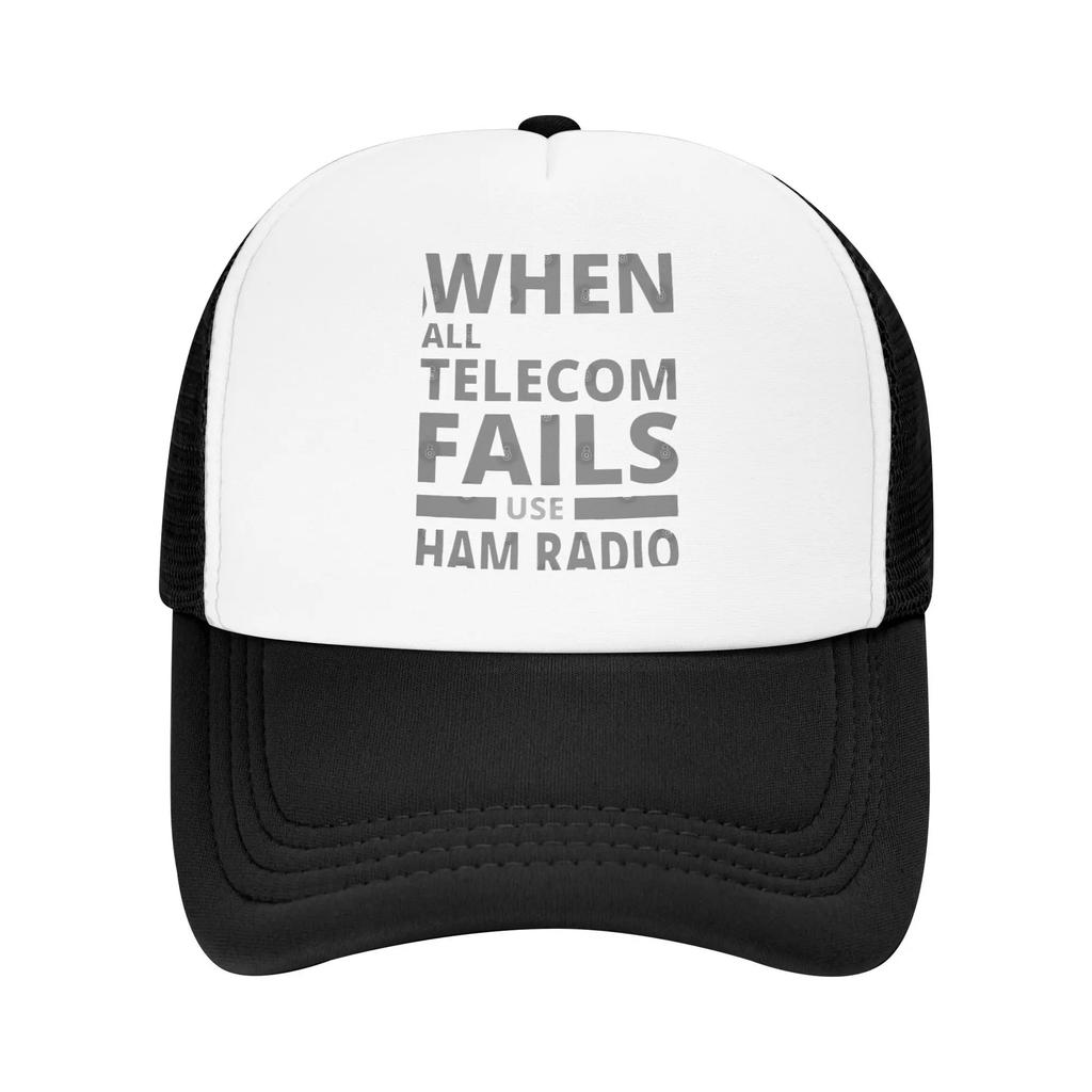Ham Radio Operator Never Let You Down Foam Trucker Hats Men Women Summer Cooling Mesh Baseball Cap Casual Sun Hat Adjustbale