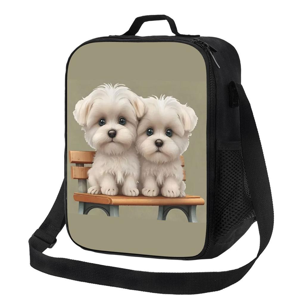 Border Collie Pet Dog Lunch Bags Insulated Bento Box Portable Lunch Tote Leakproof Picnic Bags Cooler Bag for Woman Kids Office