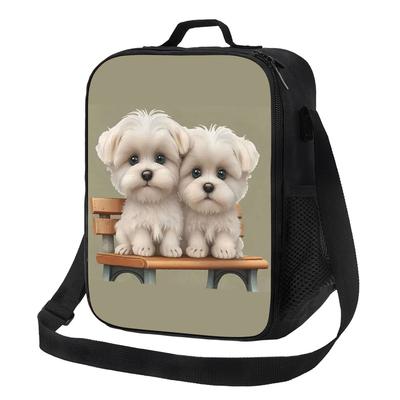 Border Collie Pet Dog Lunch Bags Insulated Bento Box Portable Lunch Tote Leakproof Picnic Bags Cooler Bag for Woman Kids Office