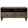 Light Gray Coffee Table 80X54X40 Cm Solid Mango Wood