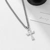 Minimalist Titanium Steel Pendant Necklace With Polished Finish For Unisex Fashion