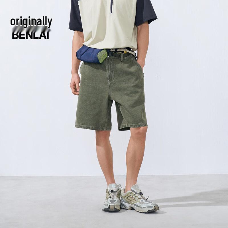 Мужские ретро джинсовые повседневные шорты из твила Benlai XL