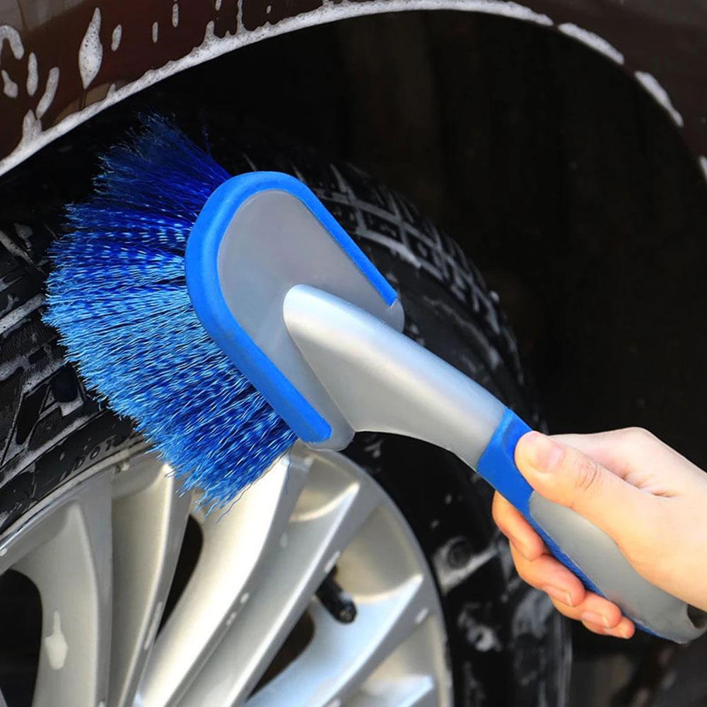 1Pc Car Wheel Soft Brush Tire Cleaner Washing Tools Blue for Auto Detailing Motorcycle Cleaning Tools Universal Car Accessories
