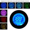 Akozon Drehzahlmesser Motorrad LCD Meter Drehzahlmesser Anzeige Kilometerzähler Geschwindigkeitsmesser 0-199km/h (Schwarz)