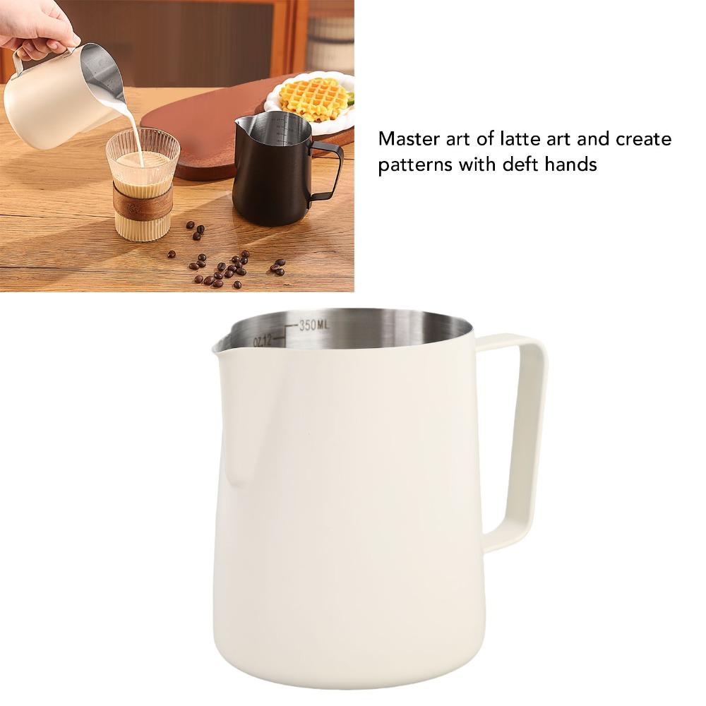 With Scale Milk Frothing Pitcher 304 Stainless Steel Latte Art Frothing Cup Coffee Preparation