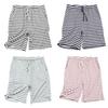 Women Striped Shorts Modal Thin Breathable Cool Shorts Pajama Pants