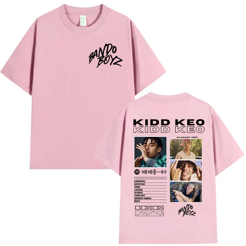 Rapper Kidd Keo Bando Boyz Album 2025 Graphic TShirts Mens Vintage Fashion Oversized Cotton T Shirt Hip Hop Clothing Tshirts