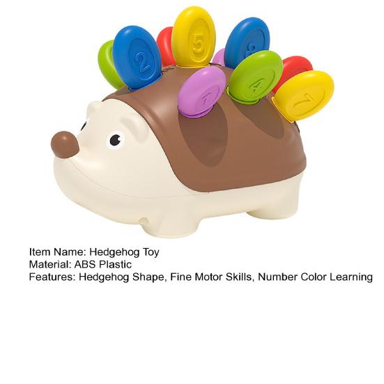 Kids Hedgehog Puzzle Toy Fine Motor Skills Hand-eye Coordination Number Color Preschool Learning Toddlers Boys Girls Educational Animal Toy