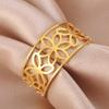 Dawapara Seed Flower of Life Ring Kabbalah Sacred Geometry Mandala Chakra Yoga Jewelry Stainless Steel Adjustable Rings