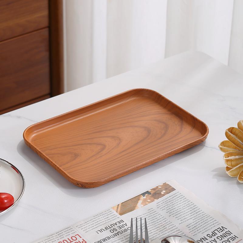 Wheat Straw Multifunctional Tray: Rectangular Tea Set, Fruit, or Puzzle Storage Solution