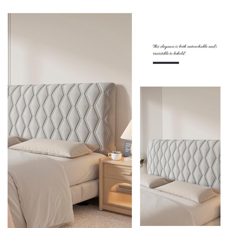Lux Quilted Bed Headboard Cover: Thick, Soft Padding for Wood Backrest – Universal, All-Season Dust Cover.