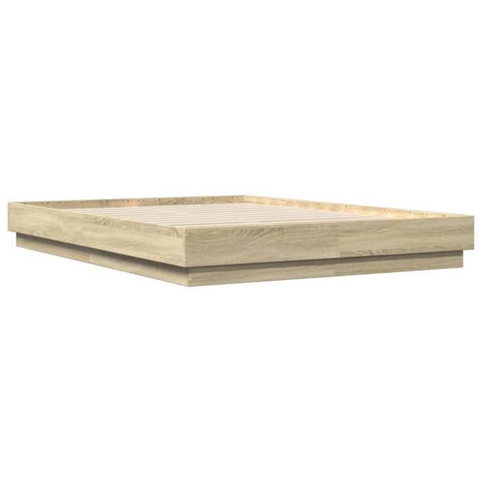 VidaXL Cadre de Lit avec Lumières LED, Sommier à Lattes, Lit Double, Lit Adulte de Chambre à Coucher Intérieur, Moderne, 3209802