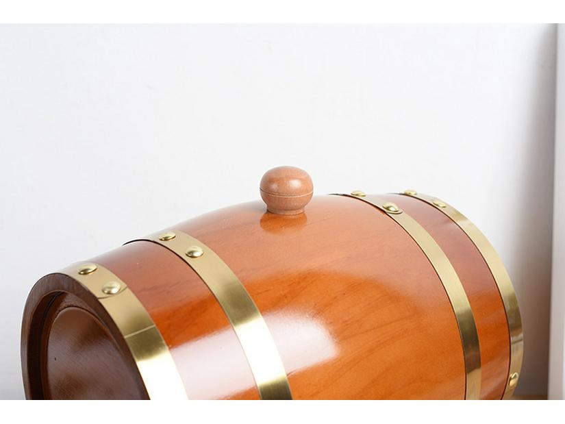 Red Wine Barrel Home Decor: Handmade Wooden Display Ornament for Bar or Restaurant