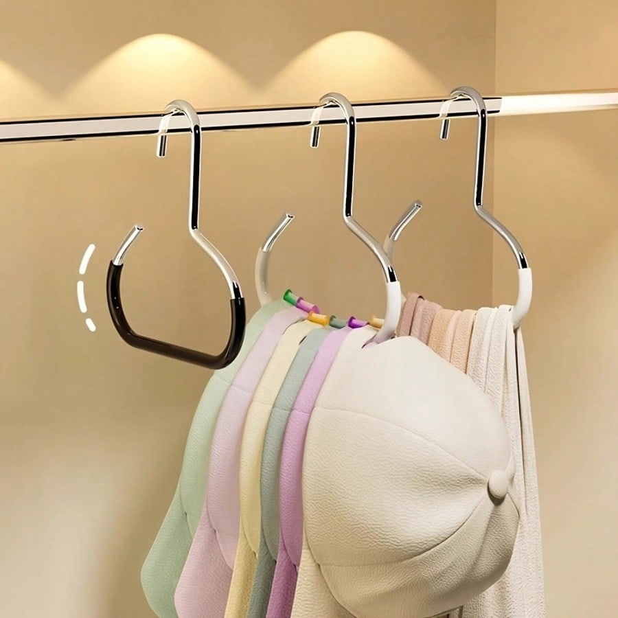 1/3PCS Metal Multifunctional Hat, Scarf, Tie Hanging Clothes Hanger, Suitable For Storing And Organi