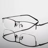 Unisex Business Men Women Near Sight Eyeglasses New Half Metal Frame Student Myopia Glasses Finished Optical Eyewear Diopter