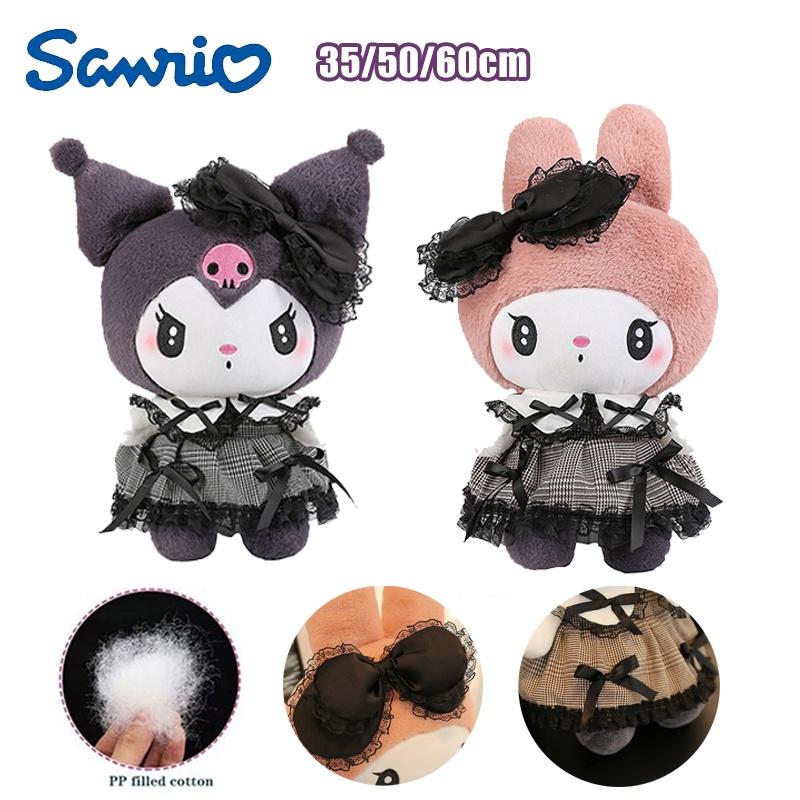 Sanrio Kuromi Mymelody Gothic Plush Toy Soft Stuffed Lolita Dress Doll For Kids Gift!